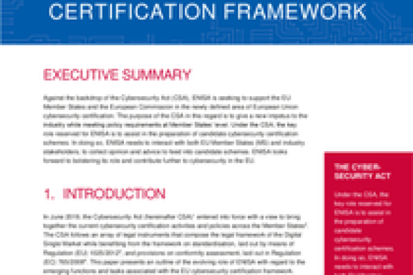 Report on the EU Cyber Certification Framework